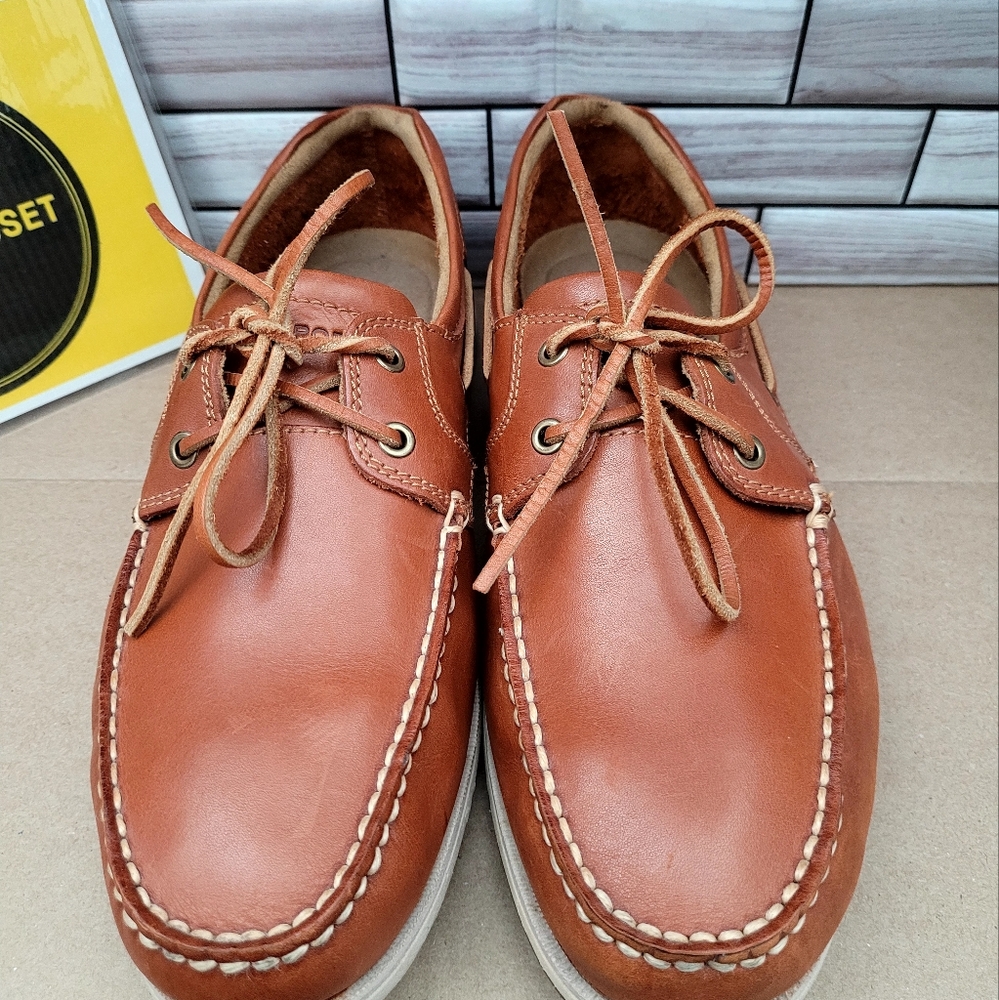Men's Brown Leather Rockport Shoes (Pre-worn)